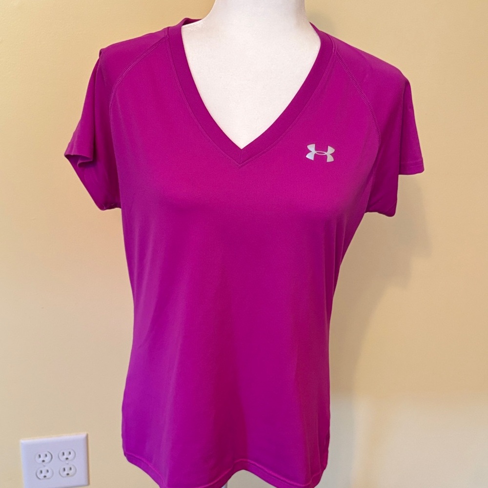 Under Armour heatgear semi-fitted shirt purple